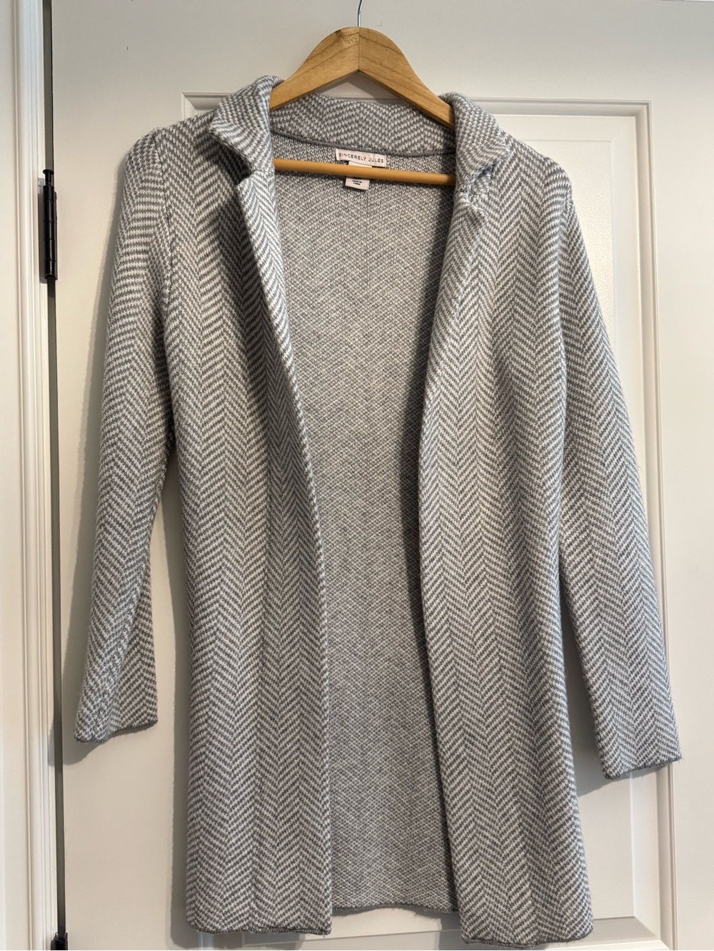 Sincerely Jules long open front cardigan EUC